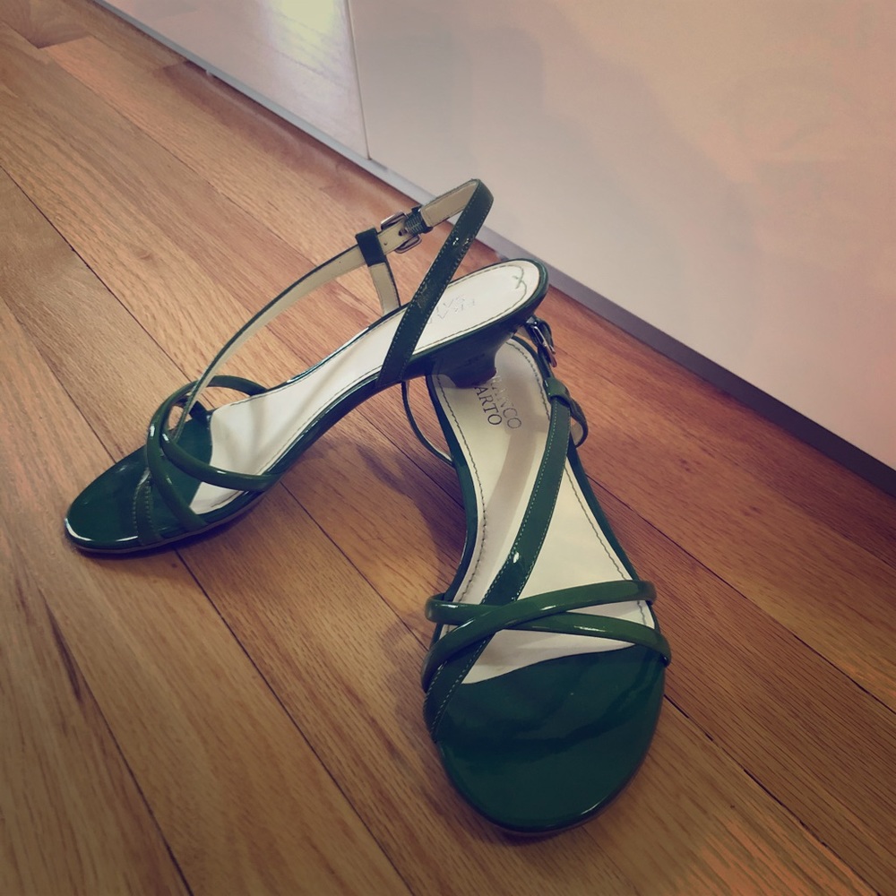 Olive green strappy sandals